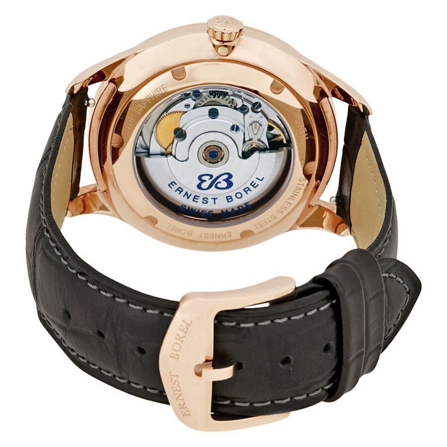 Ernest Borel Retro White Dial Automatic Men's Watch GGR818028551BK