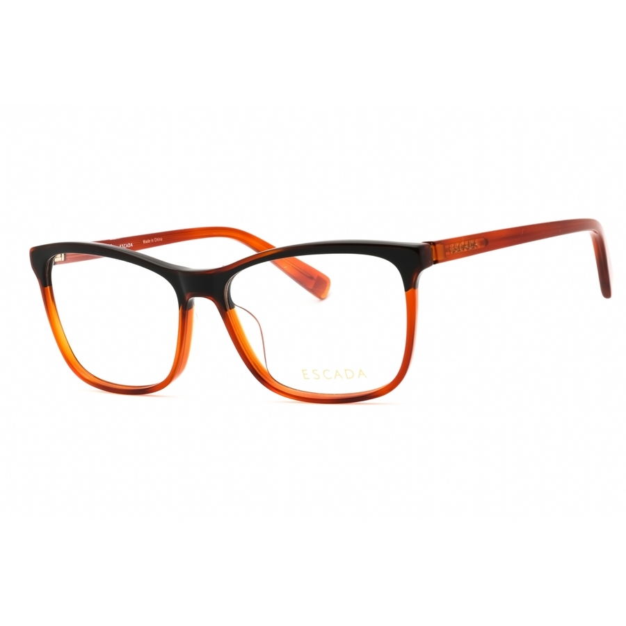 Escada Ladies Brown Rectangular Eyeglass Frames Vesa13