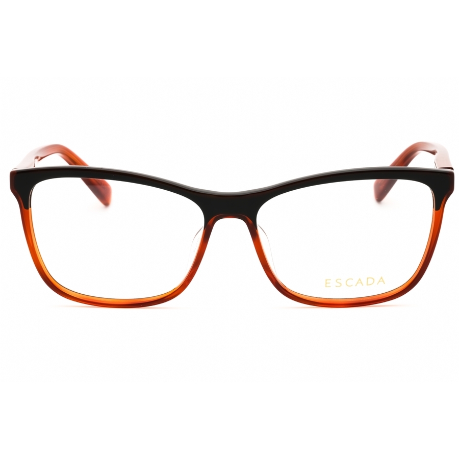 Escada Ladies Brown Rectangular Eyeglass Frames Vesa13