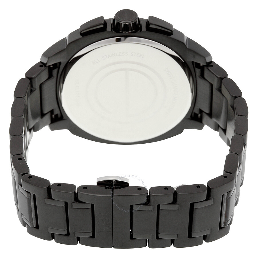ESQ by Movado Excel Chronograph Black Dial Black IP Stainless Steel Men