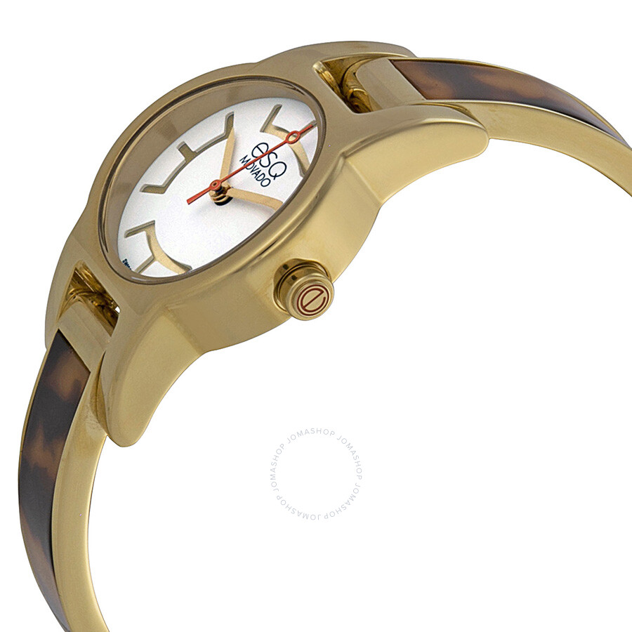 ESQ Nova Silver Dial Tortoise Steel Bracelet Ladies Watch 07101423