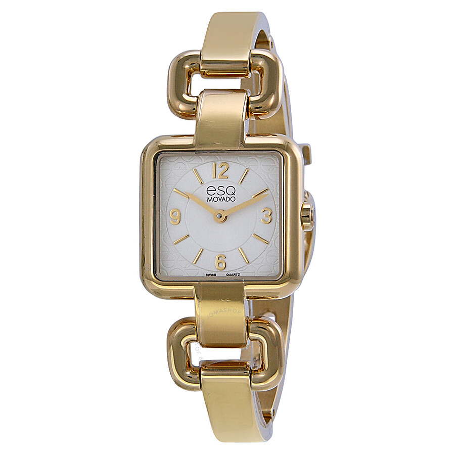 Esq By Movado ESQ Status White and Silver Dial Stainless Steel Bracelet