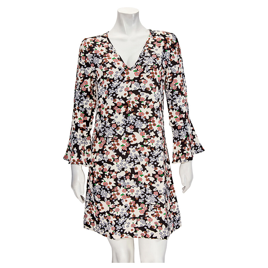 Essentiel Antwerp Essentiel Ladies Black Rein 3/4 Sleeve Dress In Black