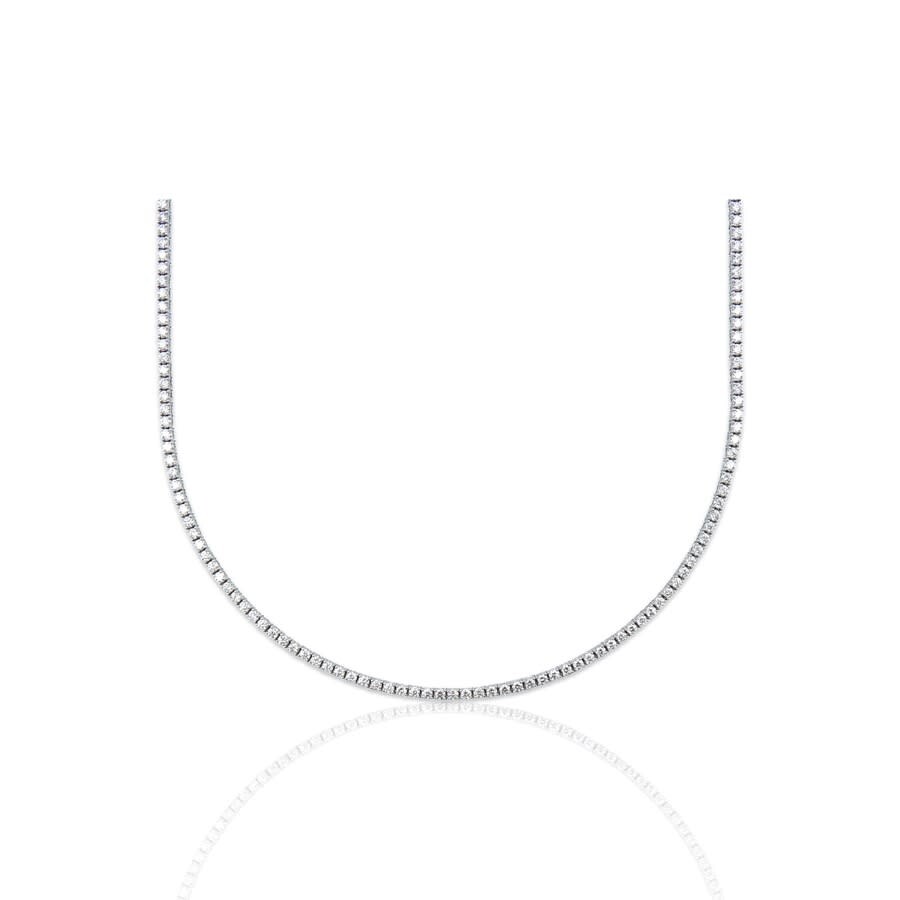 Estate Jewelry 18K White Gold Diamond Necklace 64234 Jewelry, Ladies