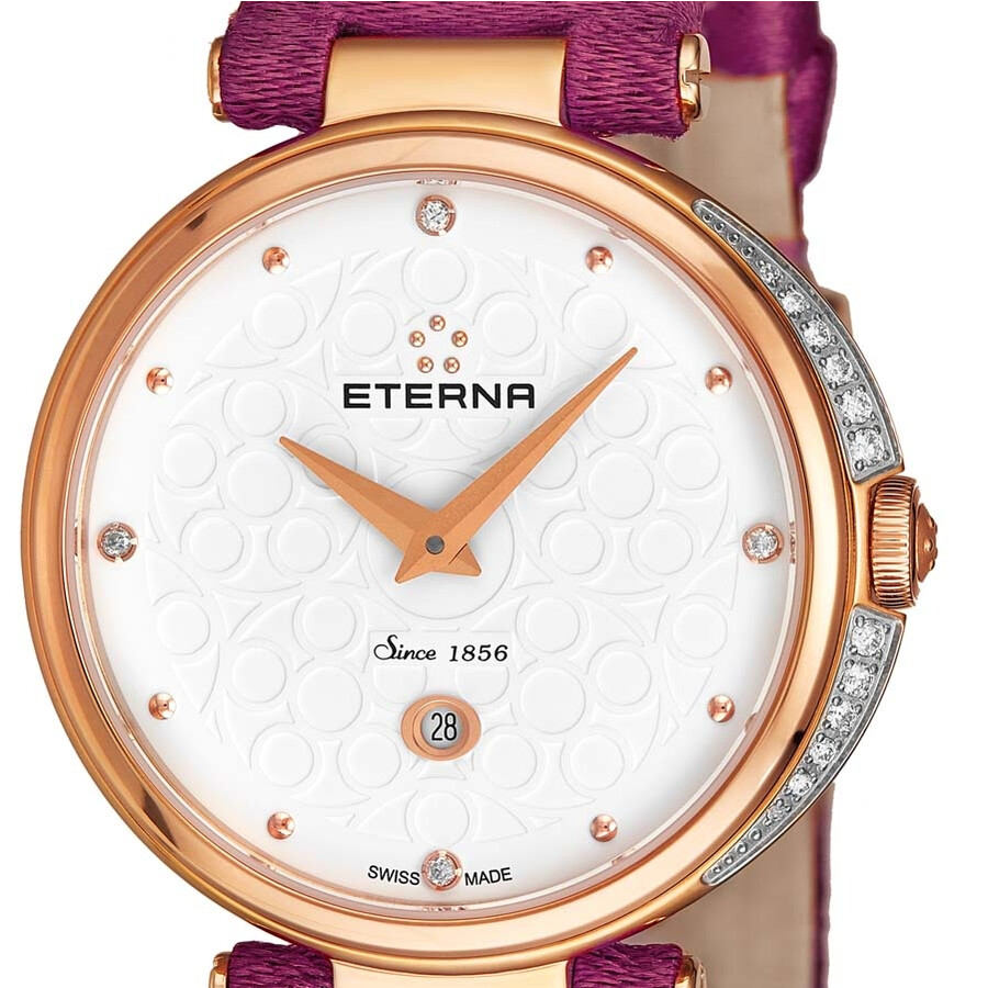 Eterna Grace Quartz Diamond White Dial Ladies Watch 2566.60.61.1371