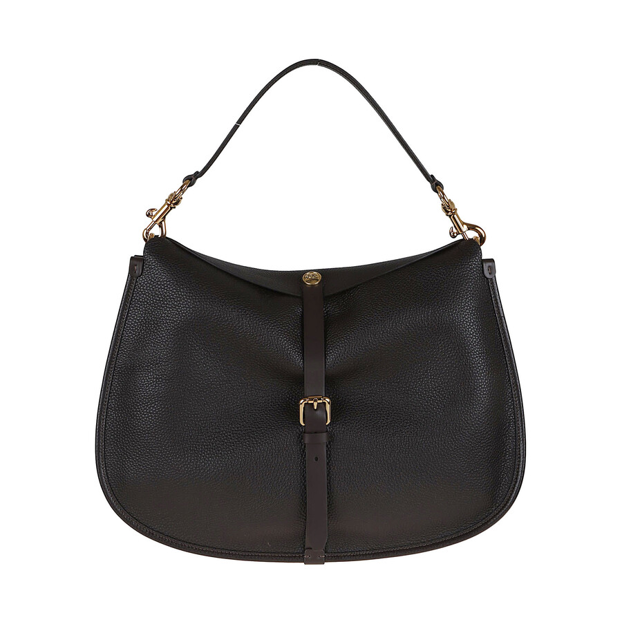 Etro Large Crossbody Bag In Tumbled Leather In Black
