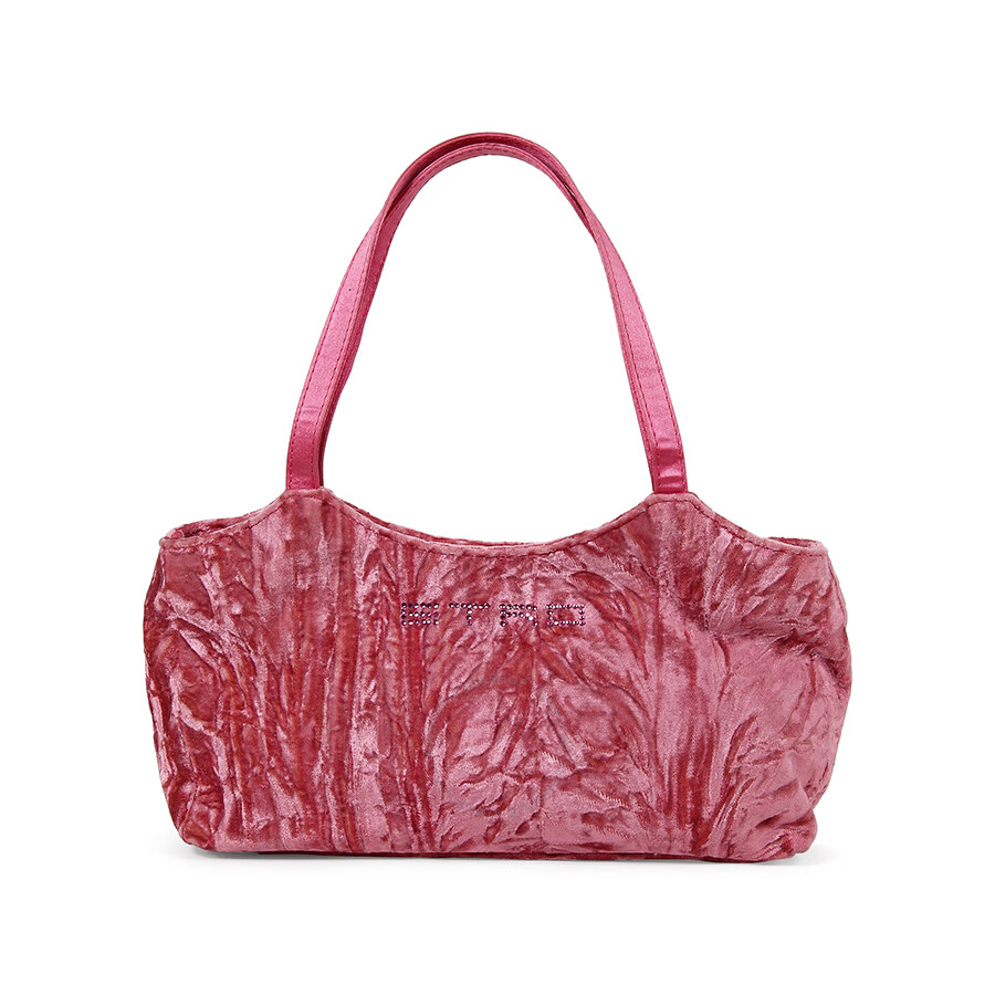Etro Pink Velvet Handbag 013643 Handbags