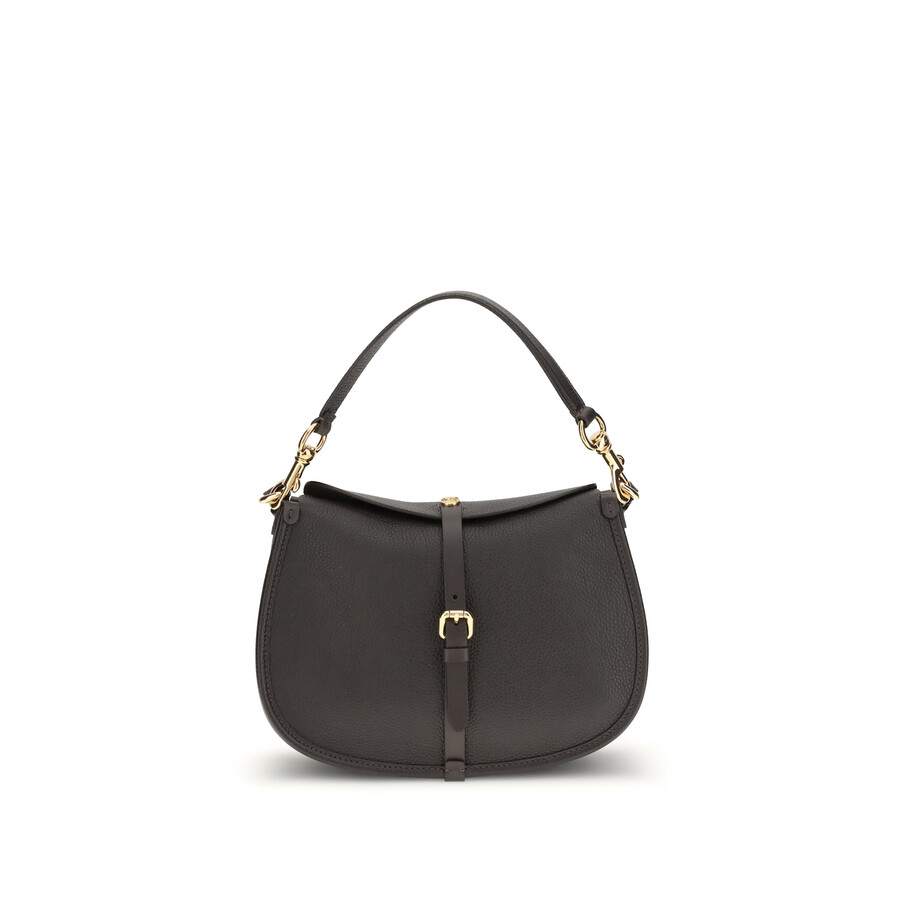 Etro Women Medium Grained Leather Shoulder Bag With Buckle