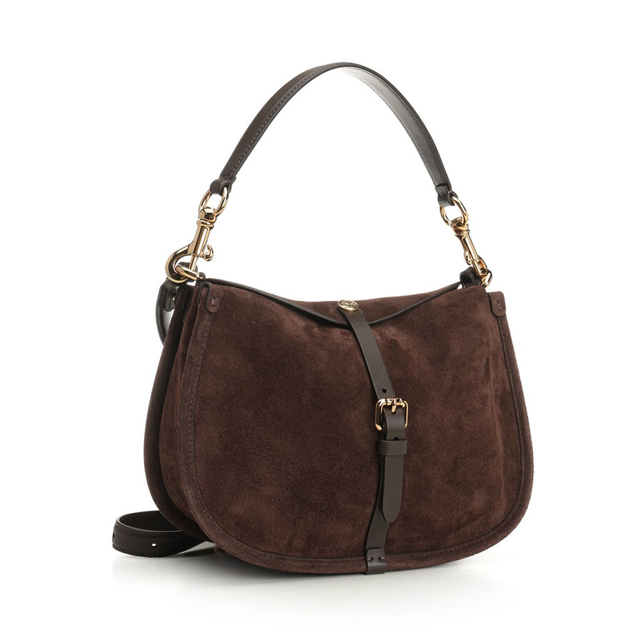 Etro Suede Shoulder Bag In Blue