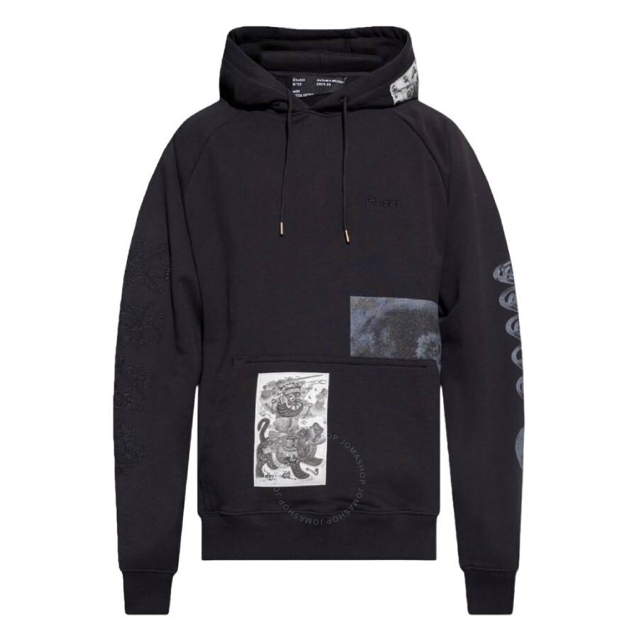 Etudes Studio Racing Batia Suter Organic Cotton Hoodie In Black