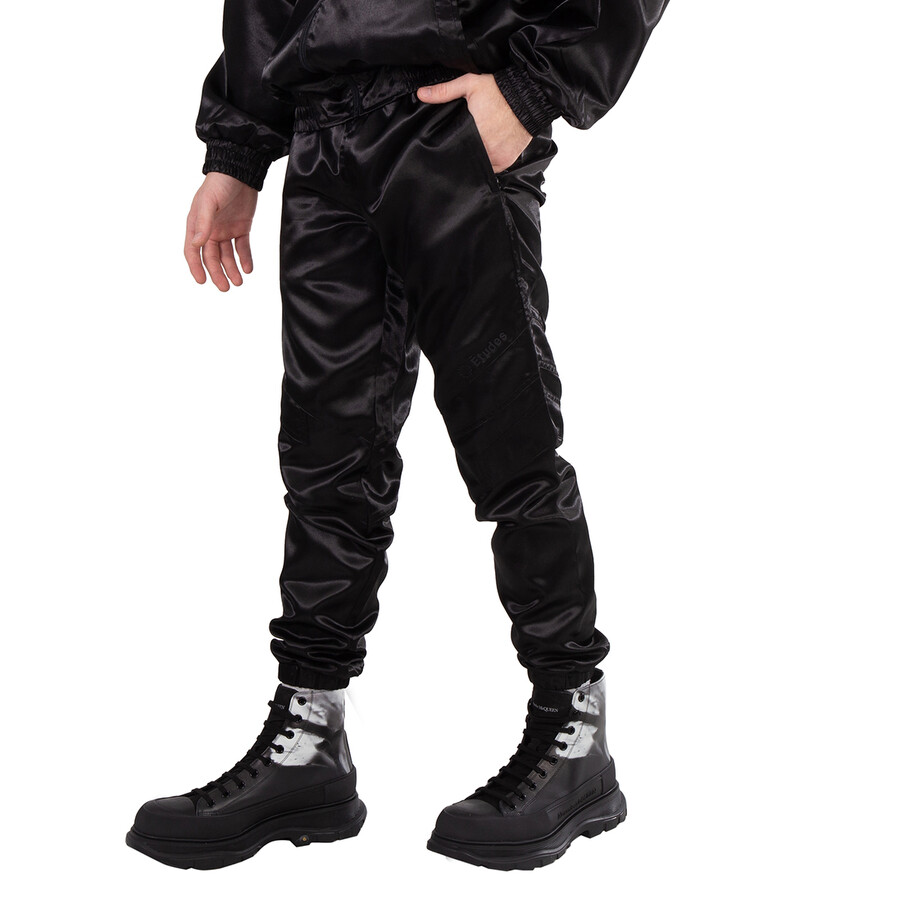 Black Tour Satin-Finish Trousers