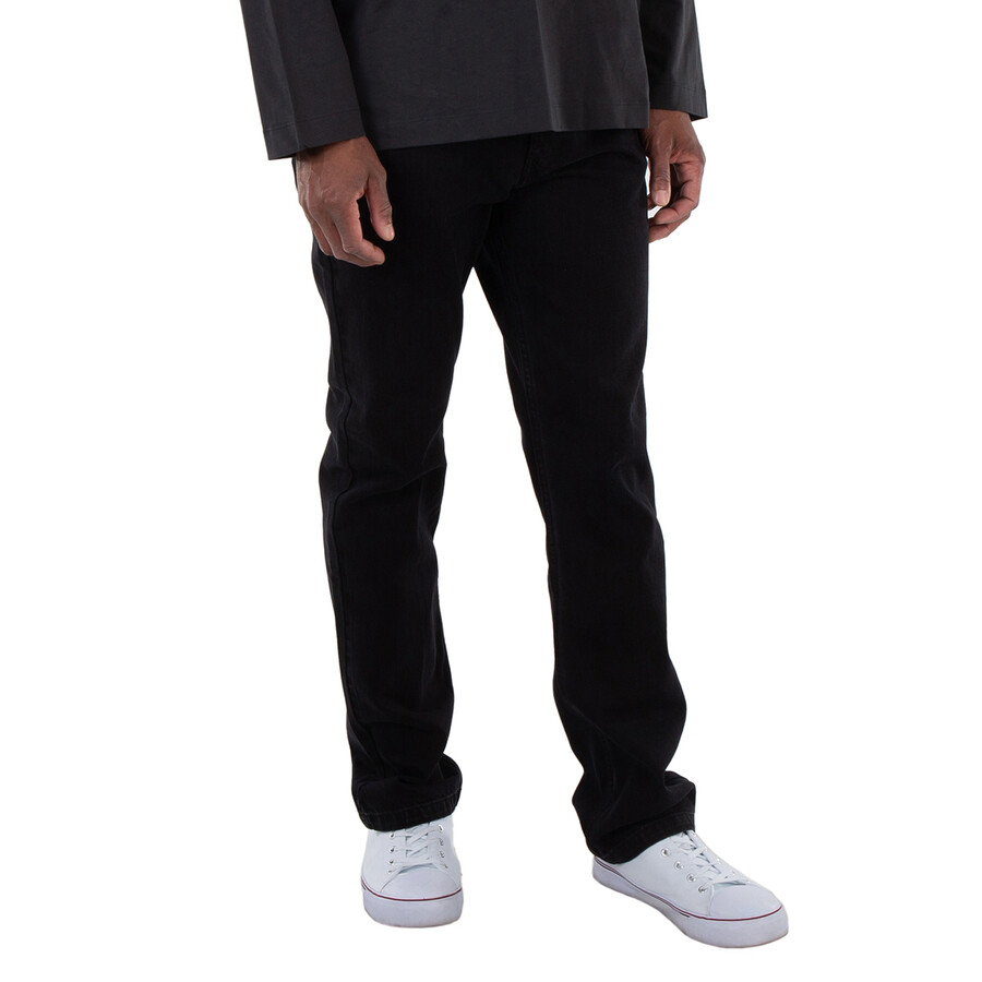 Men's Black Rinsed Relic Denim Jeans