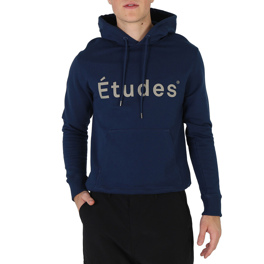 パーカー・フーディ Etudes Studios SS23 HOODIE (E23MM250A01543_BLUE) Etudes Men's Blue Logo-Print Organic Cotton Hoodie, Size