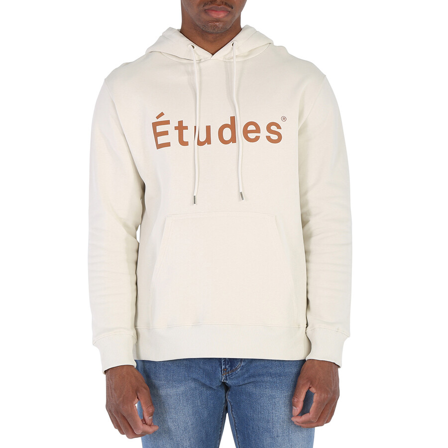 Etudes Studio Etudes Men's Chalk Logo-print Organic-cotton Hoodie