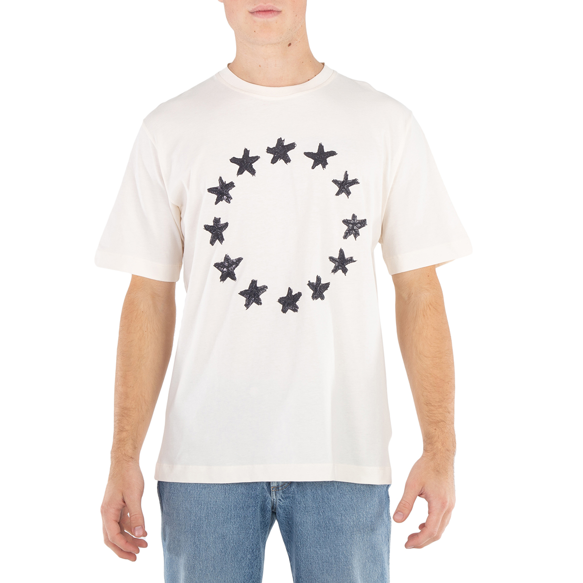 Girls Navy Stars Print T-Shirt