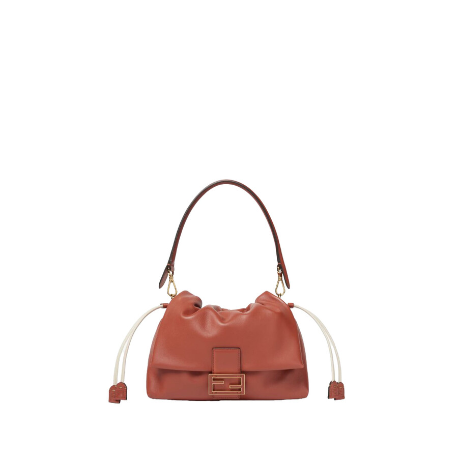Fendi Women Mamma Baguette Leather Shoulder Bag