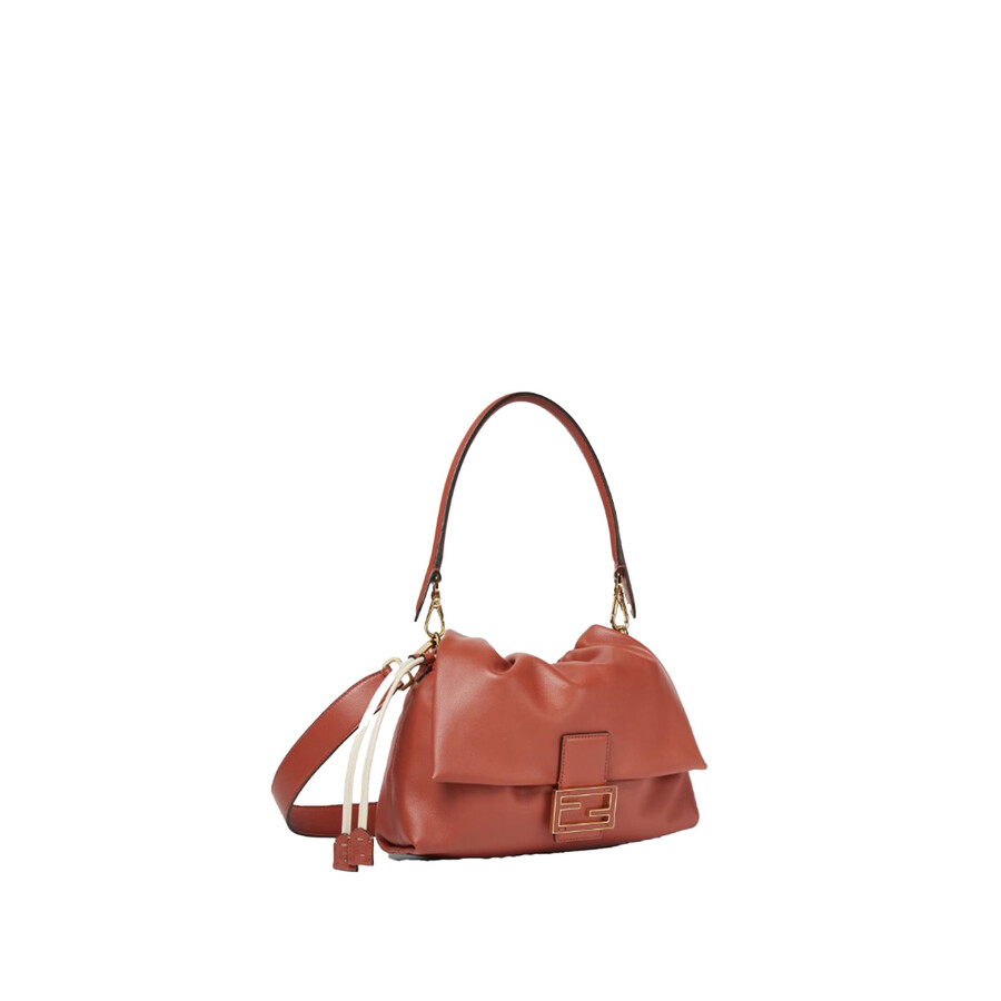 Fendi Women Mamma Baguette Leather Shoulder Bag