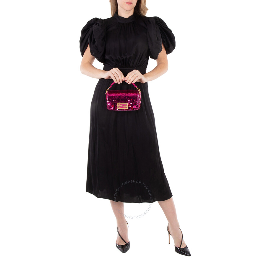 Fendi Baguette Embroidered Sequins Chain Strap Bag 8BS017