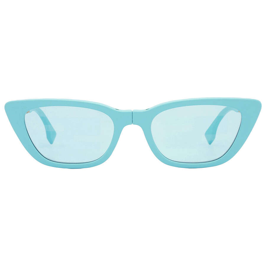 Fendi Blue Logo Cat Eye Ladies Sunglasses Fe40089i 90x 53