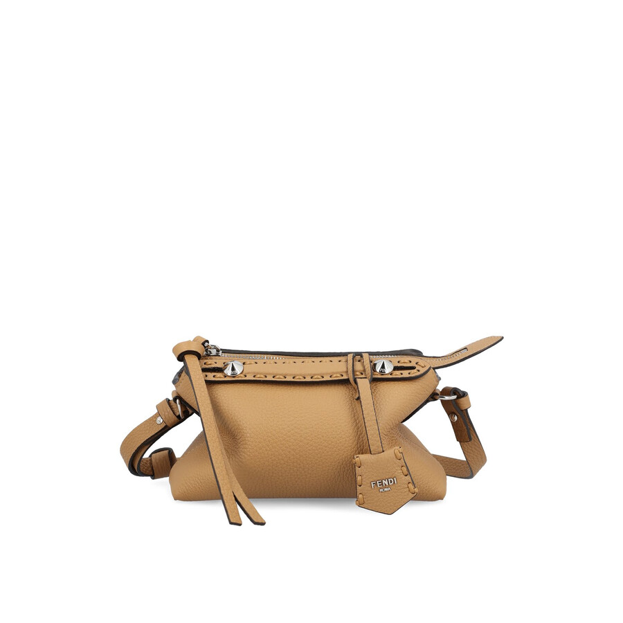 Fendi By The Way Soft Mini Selleria Shoulder Bag In Brown