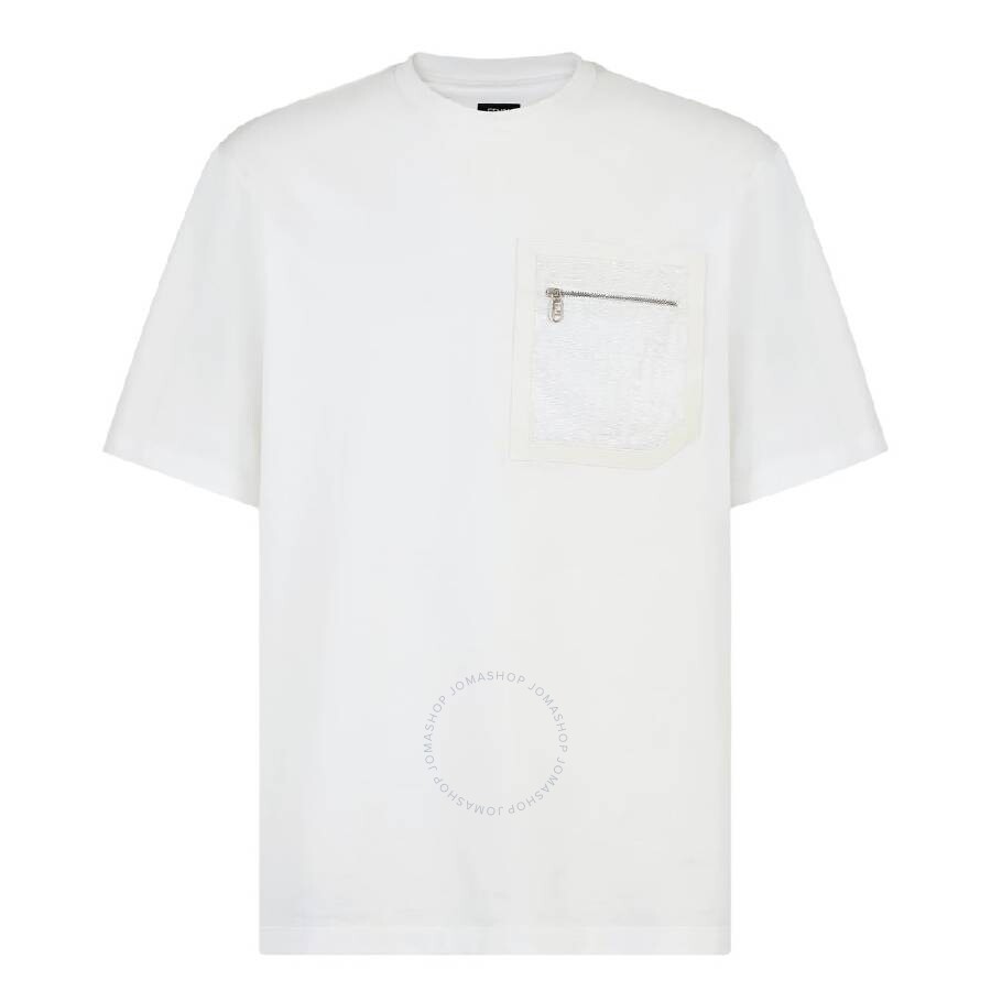 Fendi Ff Chest Pocket Cotton T-shirt In White