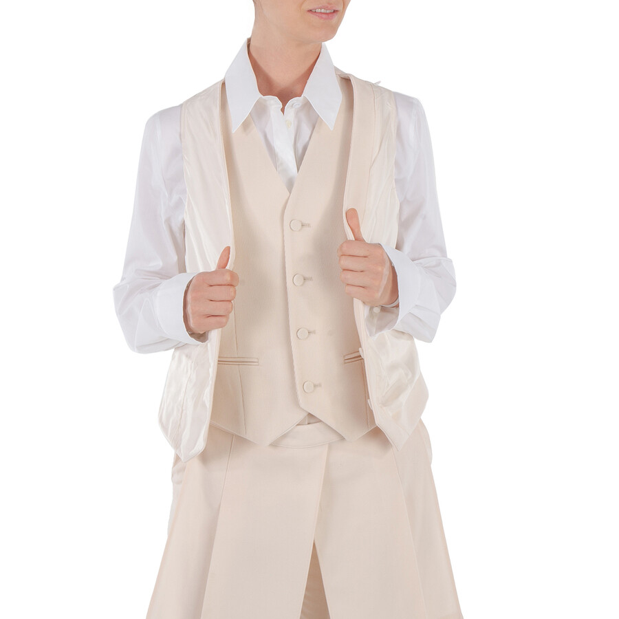 Cut-Out Detail Deconstructed Vest, Brand Size 42 ( US Size 6 )