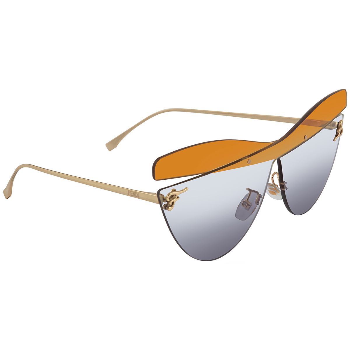 Fendi Dark Grey Gradient Ladies Sunglasses FF 0400/S XYO 99  display picture 2