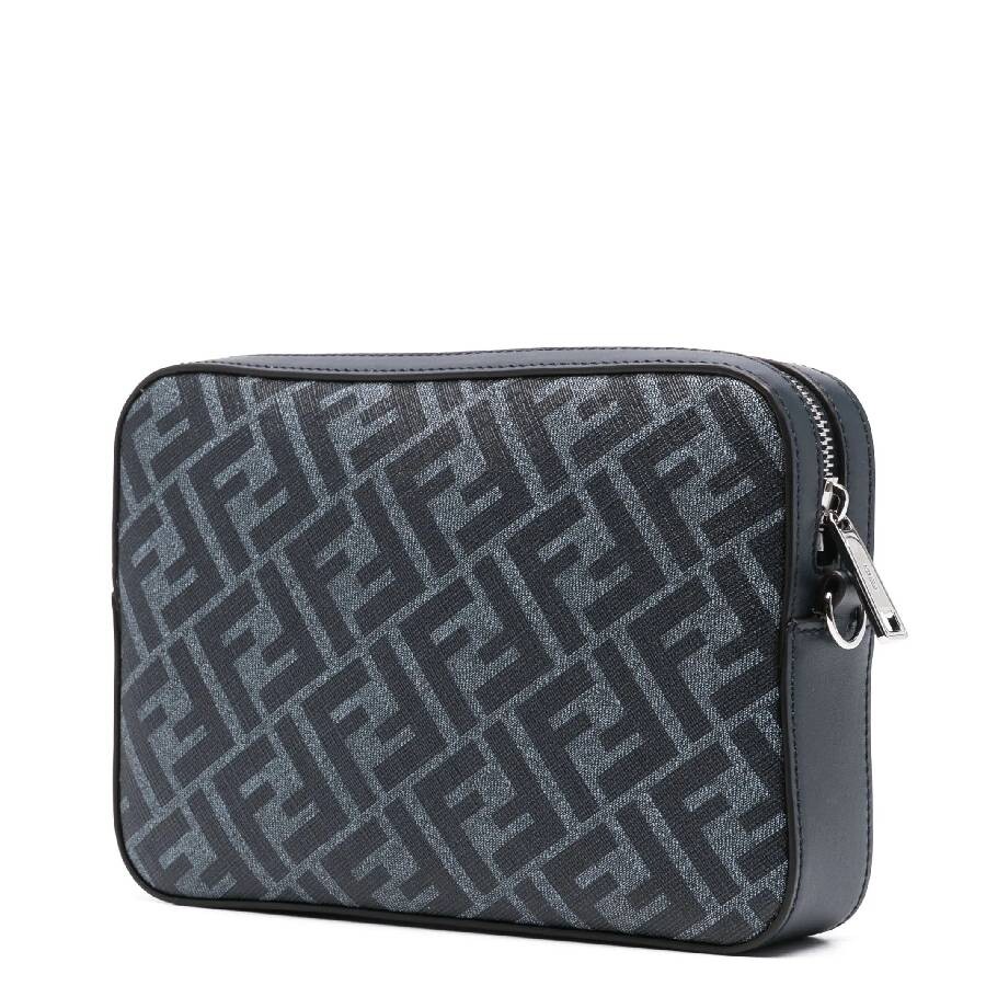 Fendi Men's Diagonal Messenger Bag In Blue