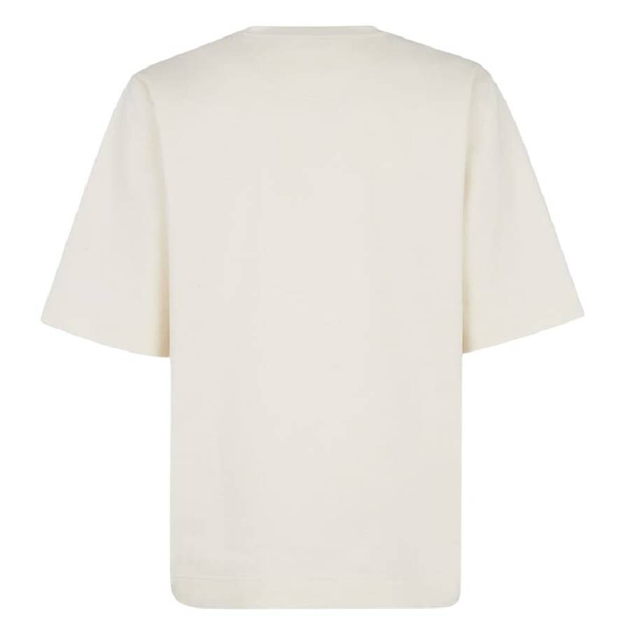Fendi Embroidered Logo Crew Neck Cotton T-shirt