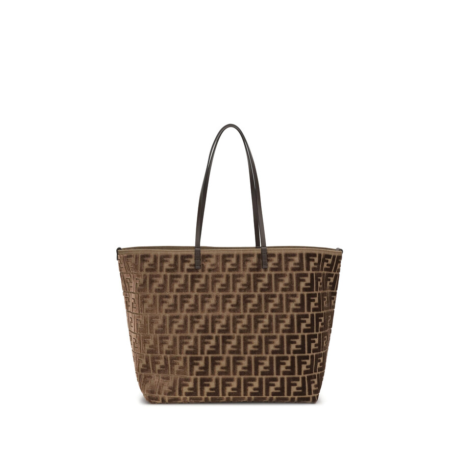 Fendi Ff Logos Tote Bag In Brown