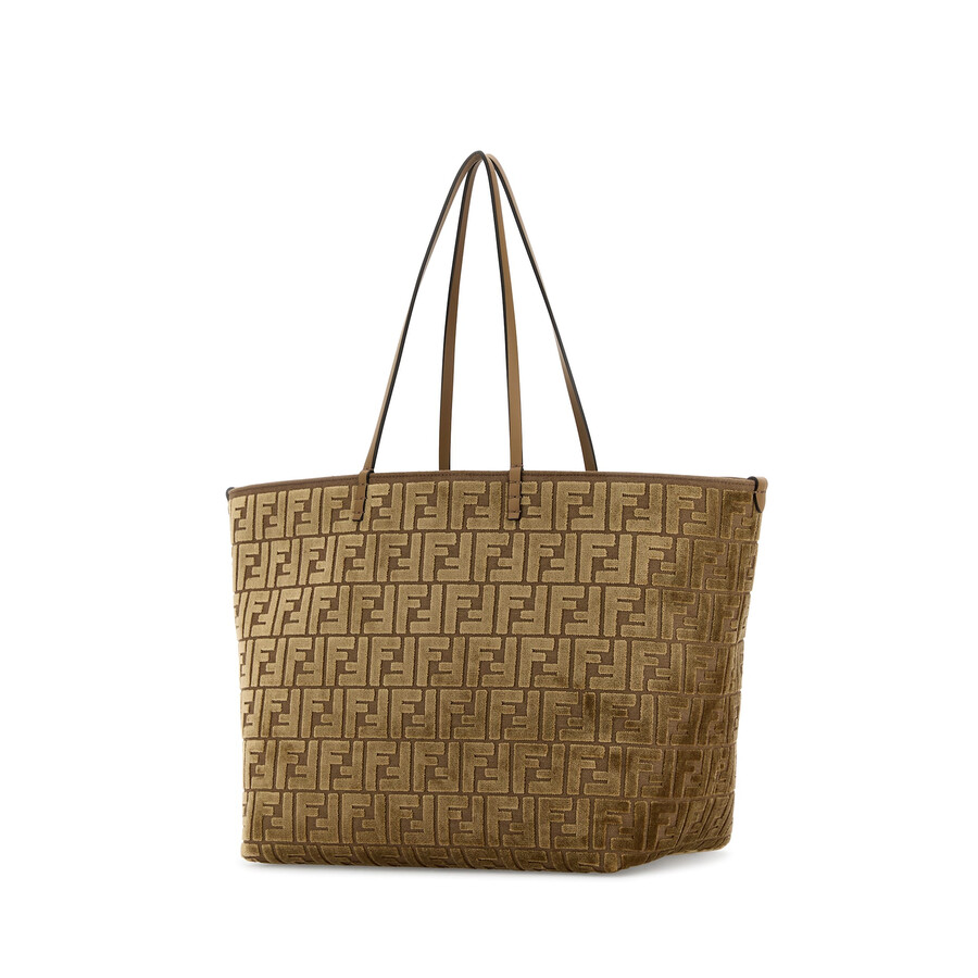 Fendi Ff Logos Tote Bag In Brown