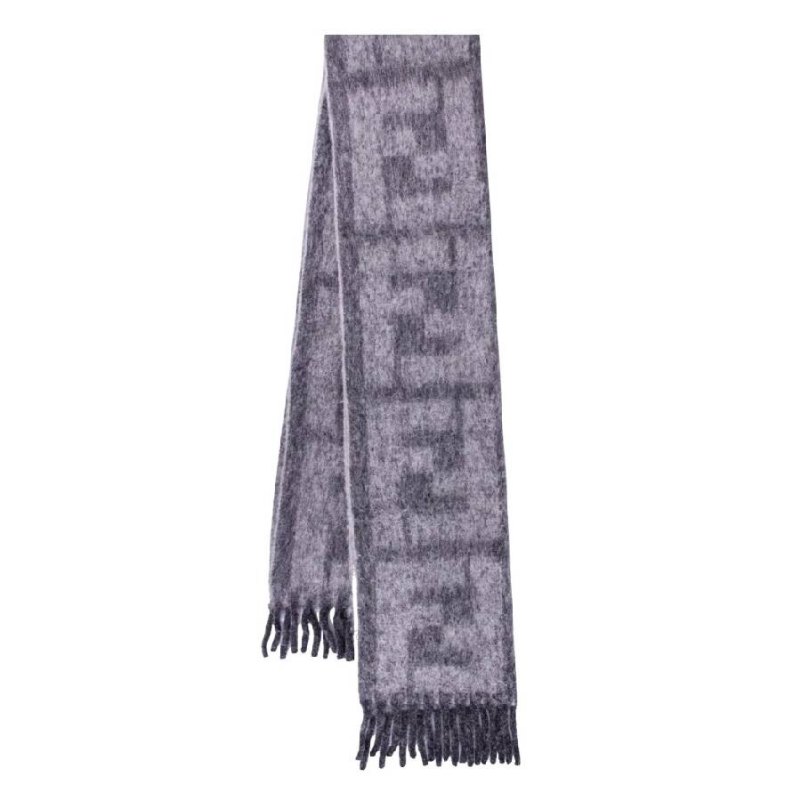 Fendi Ff Motif Fringed Scarf