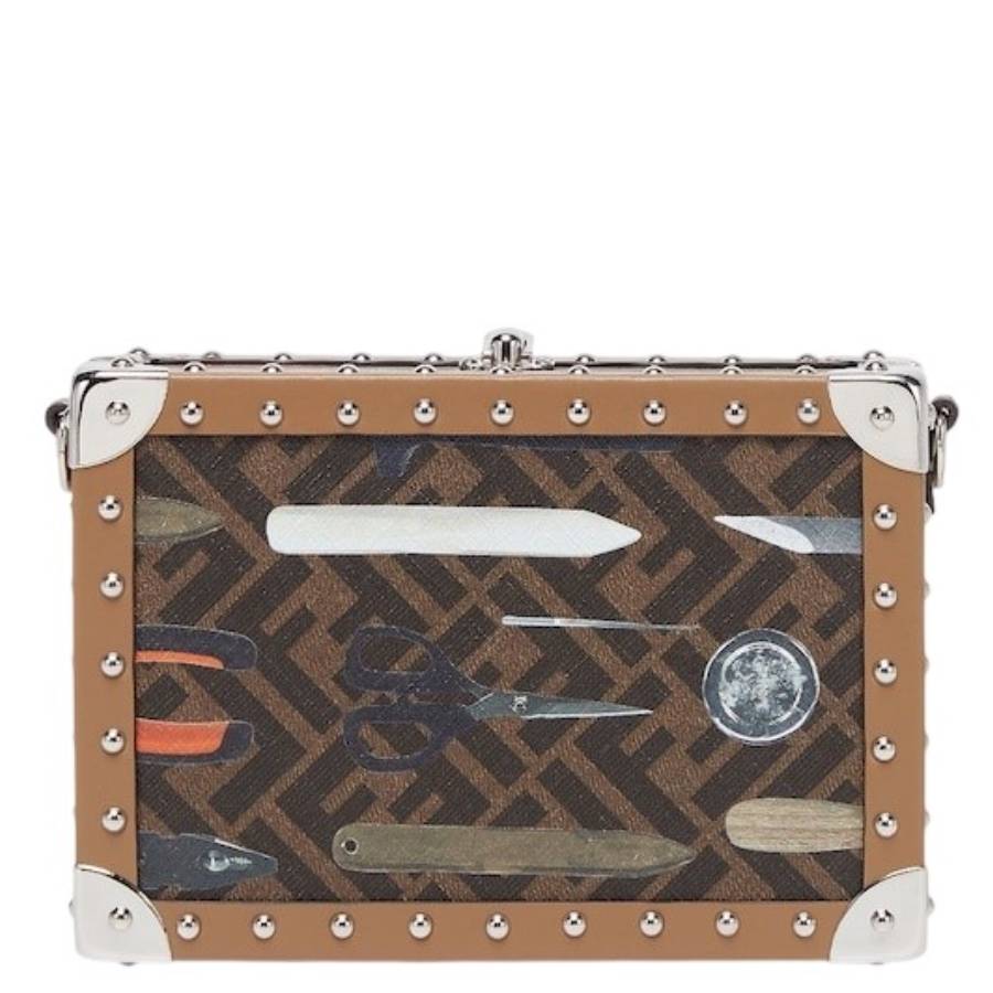Fendi FF Rectangular Phone Trunk Bag 7VV165-ARAX-F1ANV