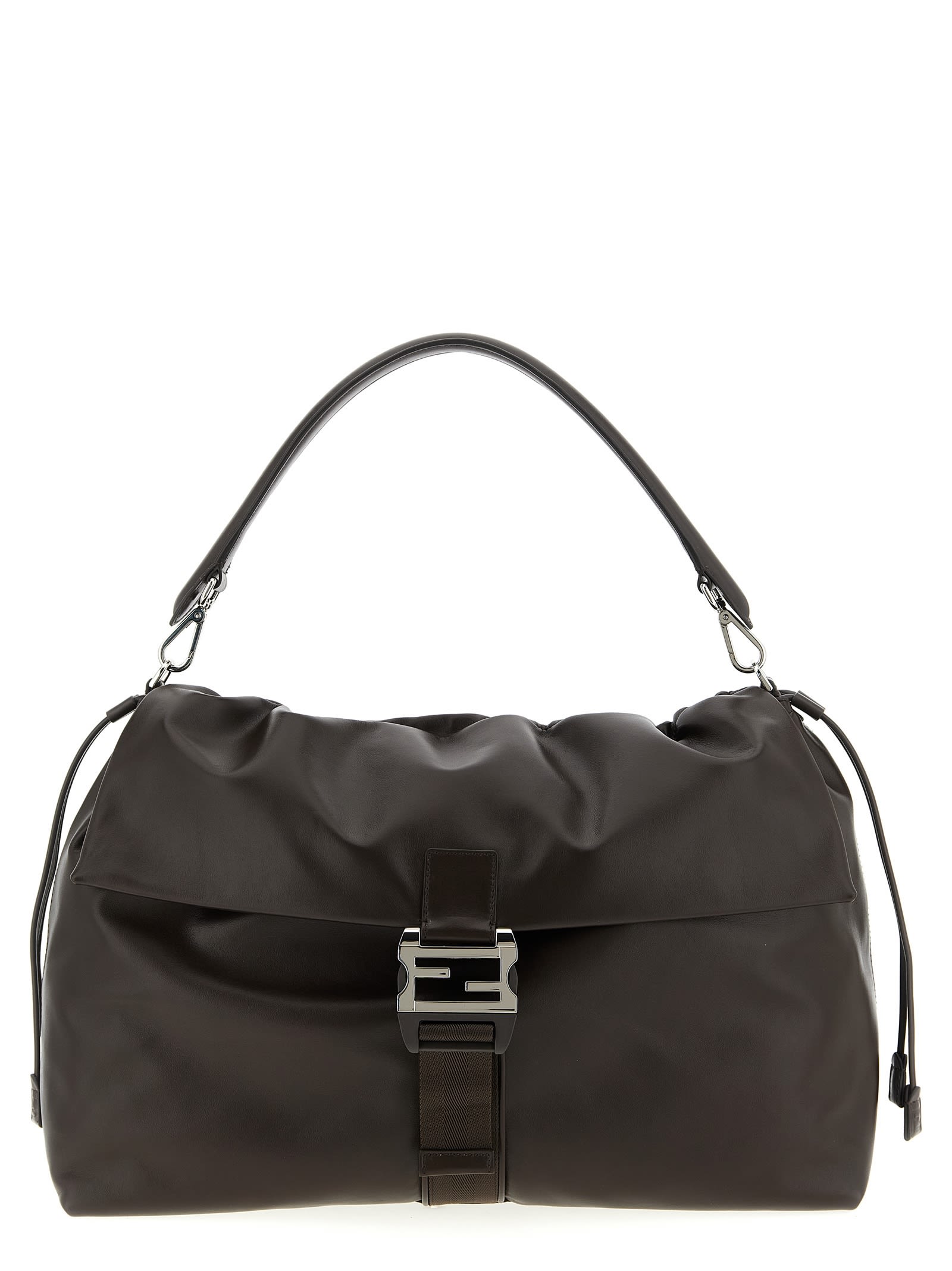 Flux Maxi Messenger Leather Black