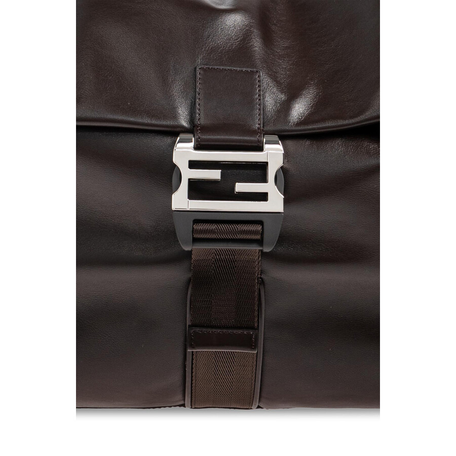 Fendi Flux Maxi Messenger Shoulder Bag In Brown