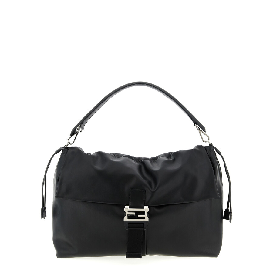 Fendi Flux Maxi Shoulder Bag In Black