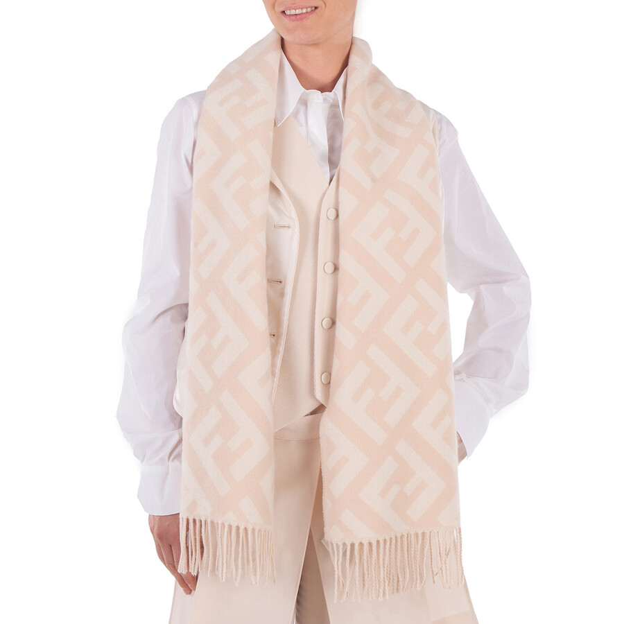 Fringe End Cashmere Scarf
