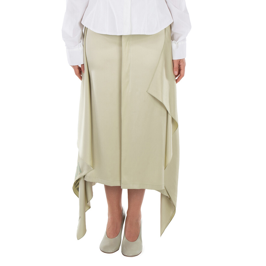 Fendi Gonna Glow Viscose Satin Skirt, Brand Size 44 ( US