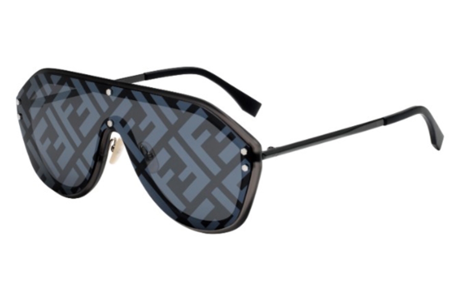 Fendi Grey Mirror Shield Men's Sunglasses FF M0039/G/S 0V81 99