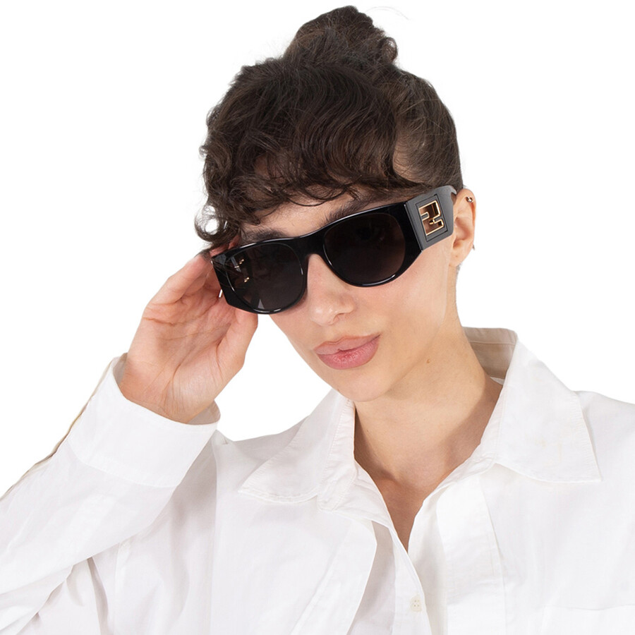 Shop Grey Oval Ladies Sunglasses FE40109I 01A 54 on Sale at