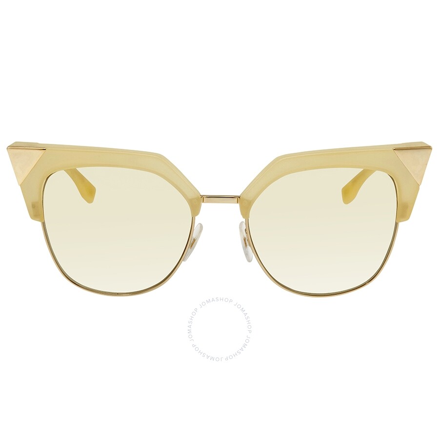 Fendi Iridia Yellow Cat Eye Ladies Sunglasses FF0149S40GUK54 Fendi