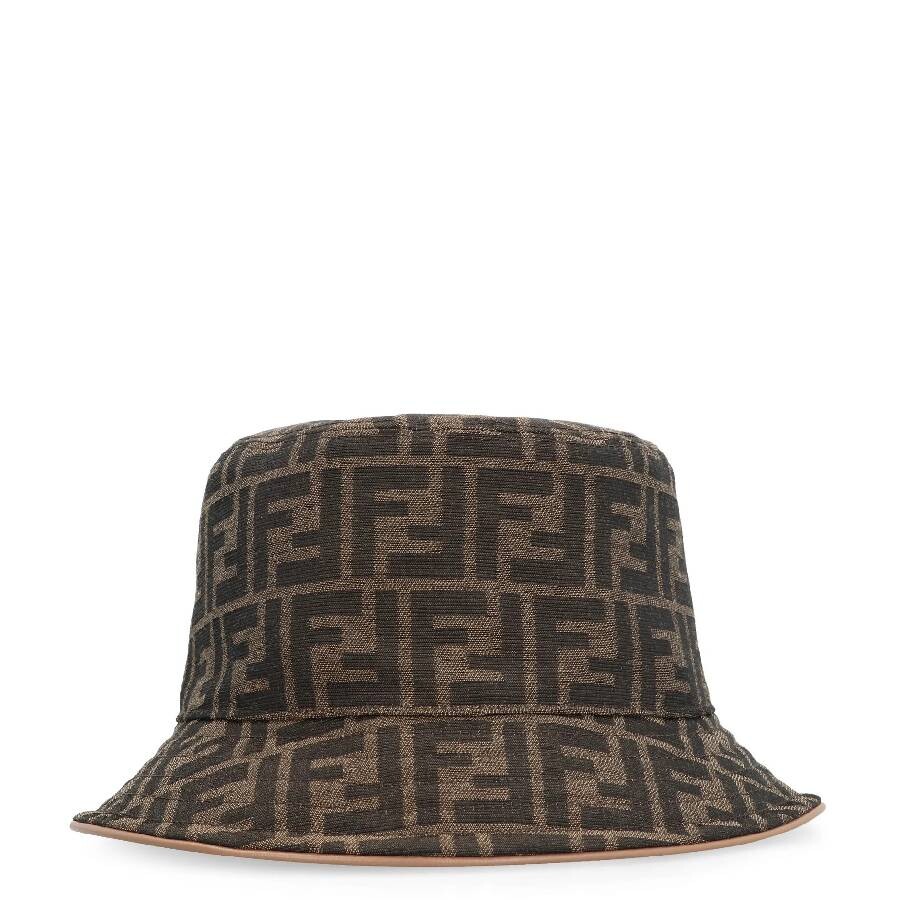 FENDI｜PEDORAS (FXQ899 ALSG F0QE1) Fendi Jacquard Motif Bucket Hat, Size Medium FXQ899-ALSG