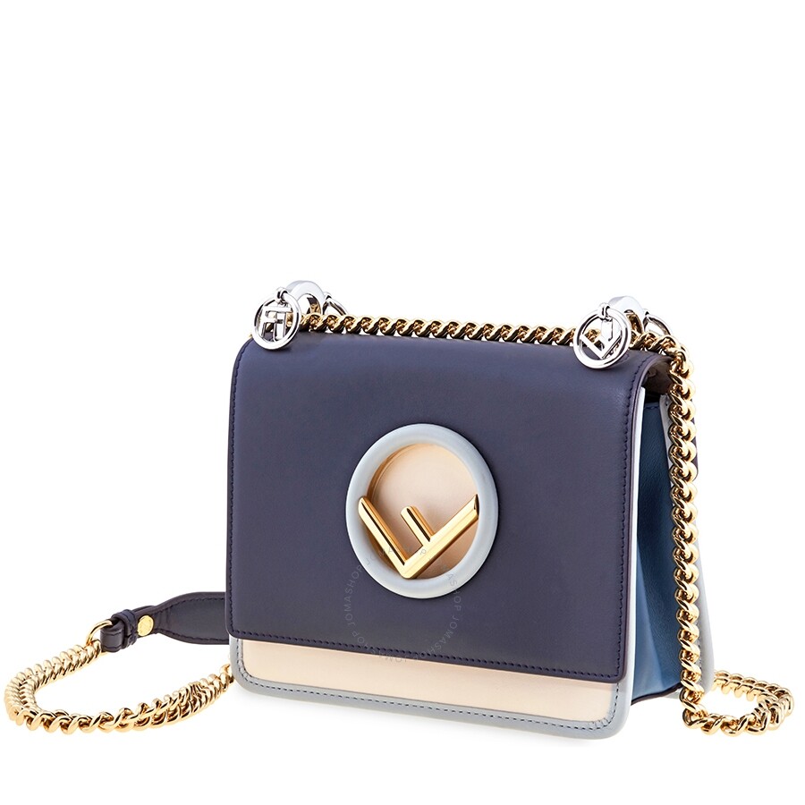 Fendi Kan I Dark Blue Las Crossbody Bag 8bt286 A388 F13vo