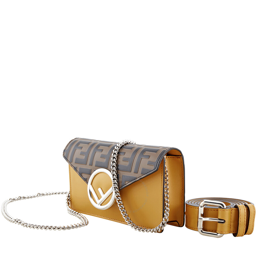 Fendi Ladies FF Leather Belt Bag/Crossbody Bag 8BM005A659F15S6