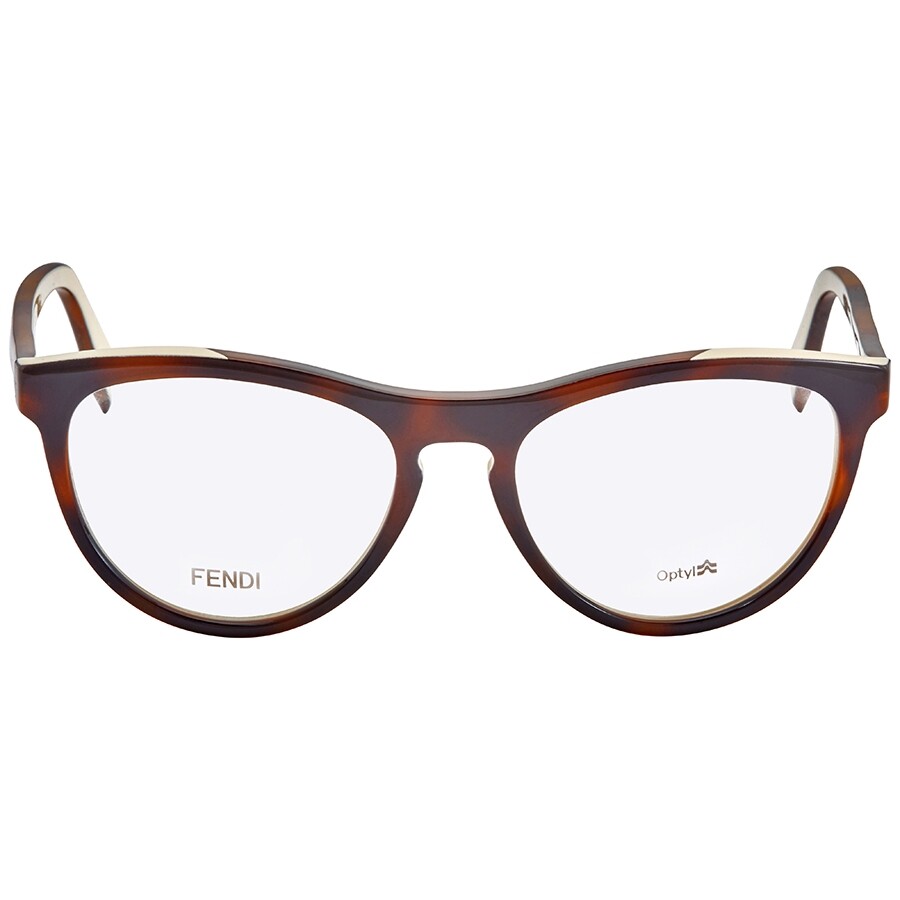 FENDI Ladies Havana Cream Eyeglasses FF0123MIY51 Fendi Sunglasses