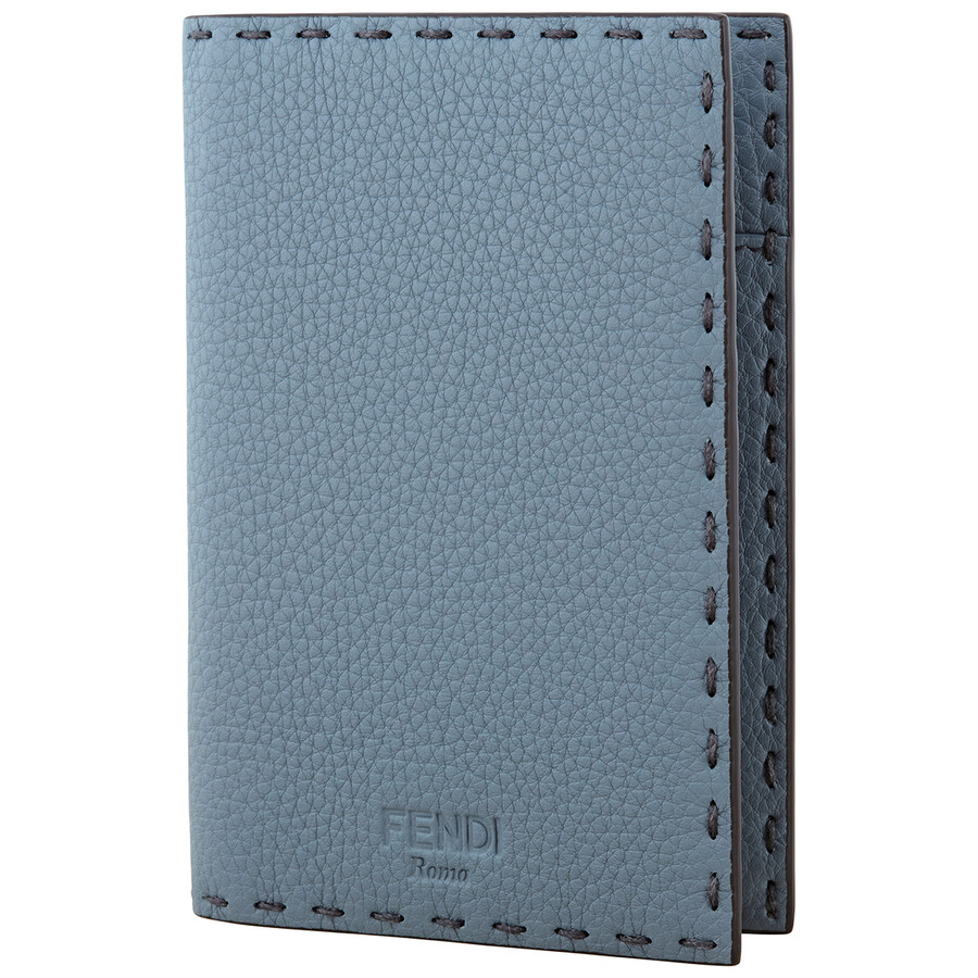Fendi Ladies Leather Passport Cover in Light Blue 8M0402SFRF09VN
