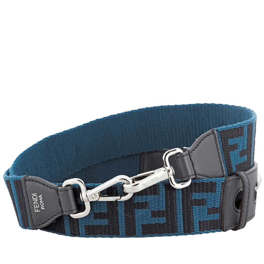 Fendi Ladies Strap You Shoulder Strap in Black and Blue 8AV120A429