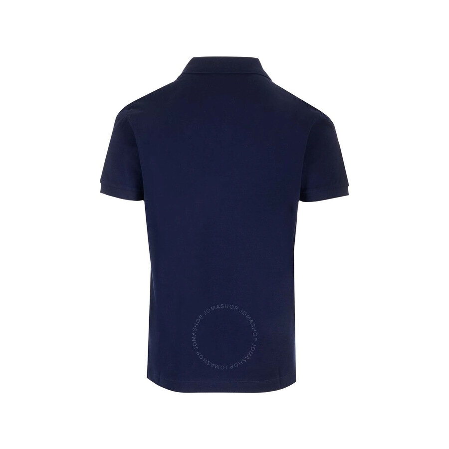 Fendi Logo Embroidered Regular-fit Polo Shirt In Blue