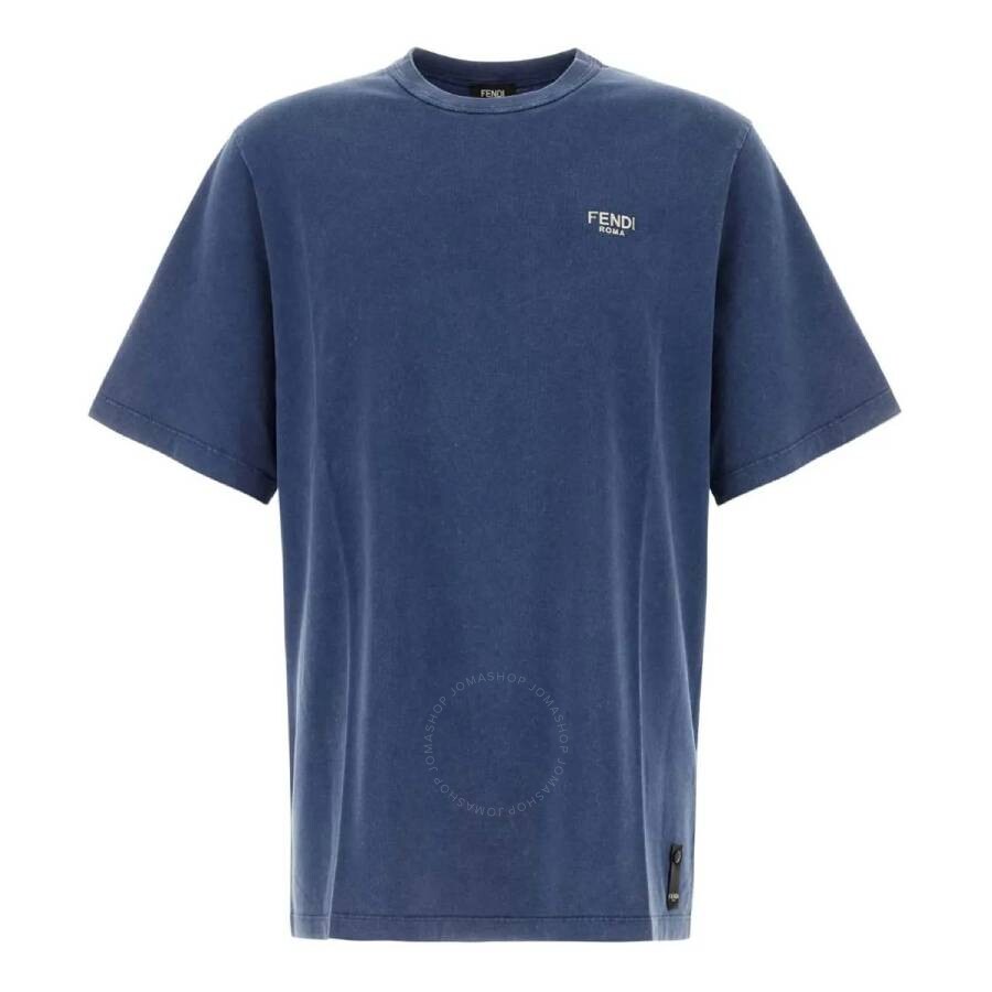 Fendi Logo-print Crew Neck Cotton T-shirt
