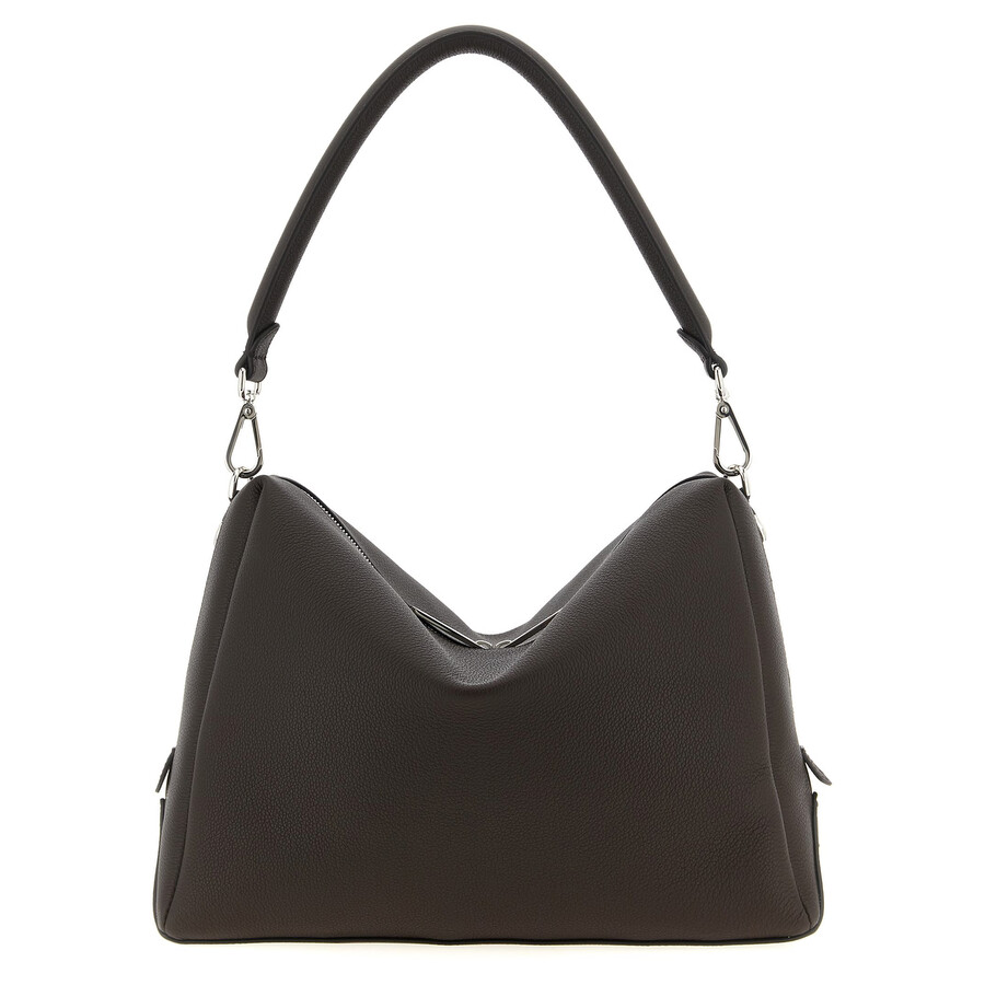 Fendi Large Shoulder Bag With Adjustable Strap In Brown